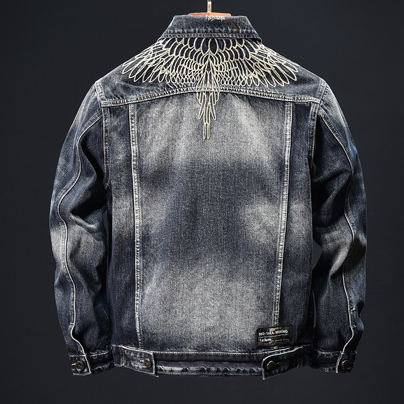 Streetwear Fashion Jachetă bărbați Plus Size 4XL Retro Indian Broderie Designer Casual Jachetă Denim Mantoane Hip Hop Jachetă