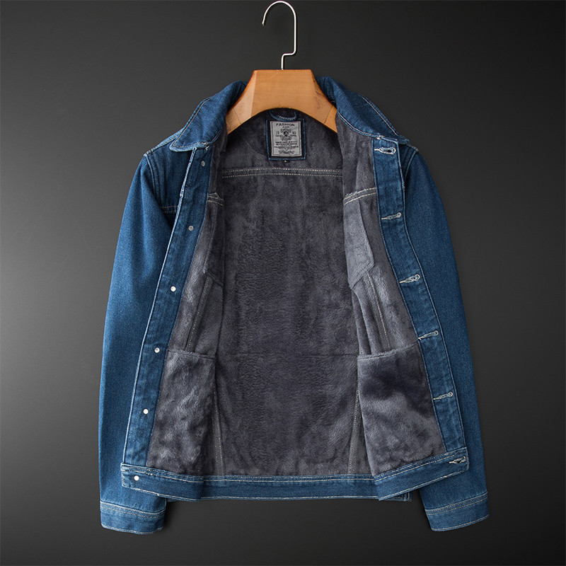 Ανδρικό τζιν μπουφάν Μοντέρνο χειμωνιάτικο ζεστό φλις παλτό Ανδρικά πιο χοντρά ρούχα Μόδα Τζιν μπουφάν Cowboy casual ρούχα Plus μέγεθος 8XL