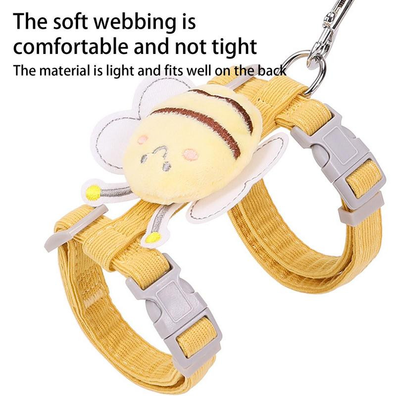 Λουρί και λουρί σκύλου Χαριτωμένο λουρί για διαφυγή μελισσών Αναπνεύσιμο γιλέκο κατοικίδιων ζευγαριών Ανθεκτικό λουρί και λουρί για γάτα για εκπαίδευση στο περπάτημα