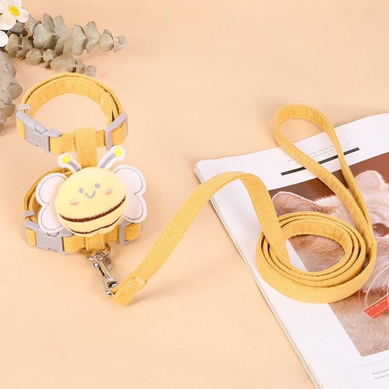 Λουρί και λουρί σκύλου Χαριτωμένο λουρί για διαφυγή μελισσών Αναπνεύσιμο γιλέκο κατοικίδιων ζευγαριών Ανθεκτικό λουρί και λουρί για γάτα για εκπαίδευση στο περπάτημα