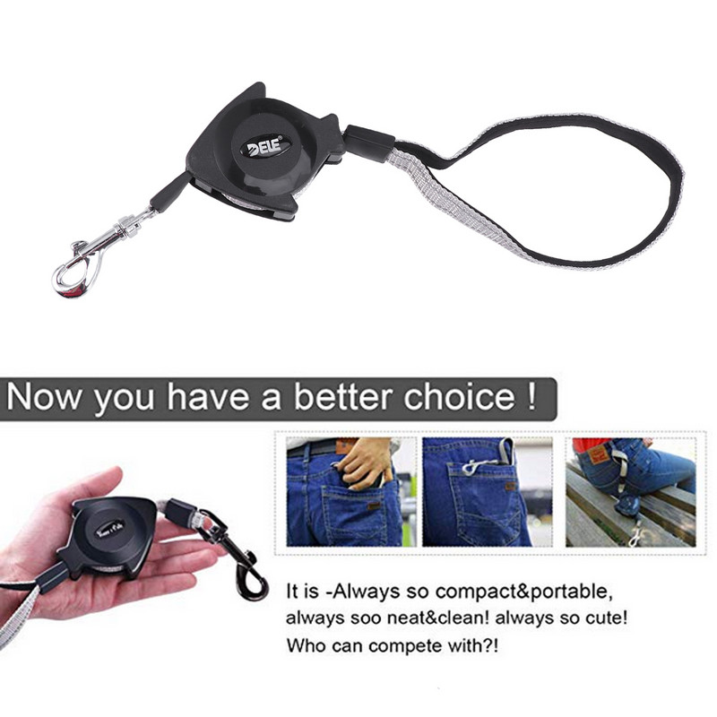 Pet Dog Puppy Cat Αυτόματο ανασυρόμενο λουρί σκύλου Τηλεσκοπική ζώνη έλξης με σχοινί Μέγεθος S (Μαύρο)