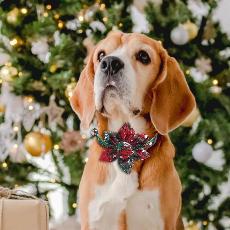 Koera kaelarihm Jõulupleed Lumehelbeke Elastne Reguleeritav Koerte Vibud Armsad Jõuluköörid Koera kaelarihm Lemmikkostüüm ürituste Pidudeks