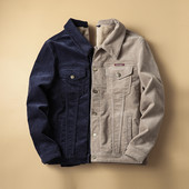 Meeste talvised teksajoped Sinine Khaki kauboi pealisriided soojad teksamantlid Uued meeste villane vooder Paksem fliisist teksajakk Plus Suurus5XL