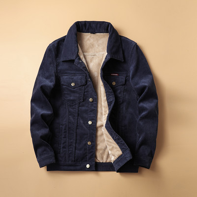 Meeste talvised teksajoped Sinine Khaki kauboi pealisriided soojad teksamantlid Uued meeste villane vooder Paksem fliisist teksajakk Plus Suurus5XL