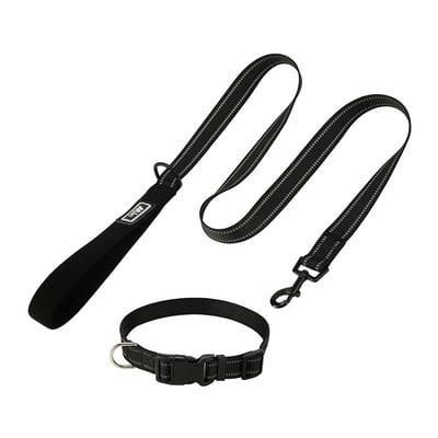 Peegeldav koera kaelarihm ja jalutusrihm nailonist koera kaelarihm, polsterdatud pehme neopreenist käepidemega, põhilised kaelarihmad väikestele ja keskmise suurusega koertele