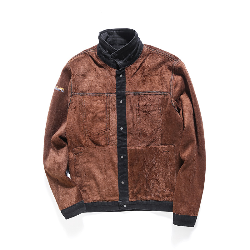 Talvine meeste trendikas mood soe paks jope mantel villane vooder tuulekindel tuulekindel teksajakk meessoost suur suurus M-8XL