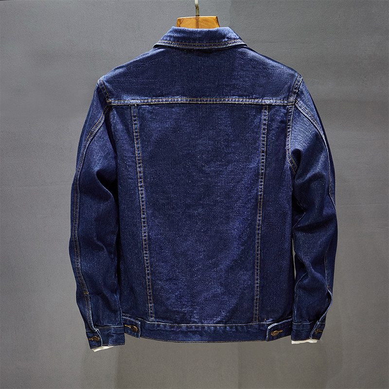 2021. aasta uus massiivne vabaaja puuvillane teksajakk meeste suures suuruses M-5XL rev, üherealine teksajakk Kvaliteetne teksajaki mees