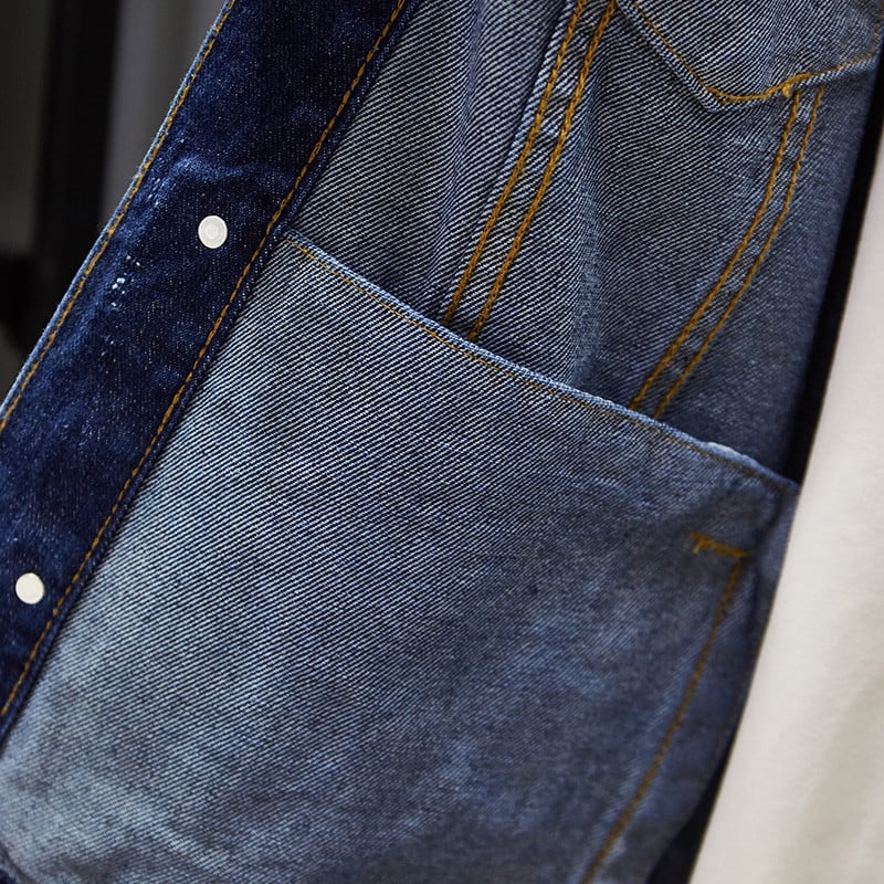 2021. aasta uus massiivne vabaaja puuvillane teksajakk meeste suures suuruses M-5XL rev, üherealine teksajakk Kvaliteetne teksajaki mees