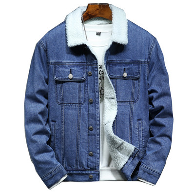 Επώνυμα τζιν μπουφάν ανδρικό χειμωνιάτικο αντιανεμικό ζεστό ανδρικό μπουφάν Πανωφόρι τζιν Ανδρικό ανδρικό ρούχο με πολλές τσέπες καουμπόη συν μέγεθος M-4XL