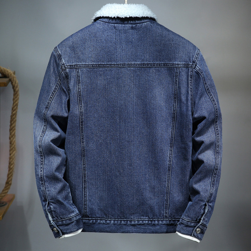 Επώνυμα τζιν μπουφάν ανδρικό χειμωνιάτικο αντιανεμικό ζεστό ανδρικό μπουφάν Πανωφόρι τζιν Ανδρικό ανδρικό ρούχο με πολλές τσέπες καουμπόη συν μέγεθος M-4XL