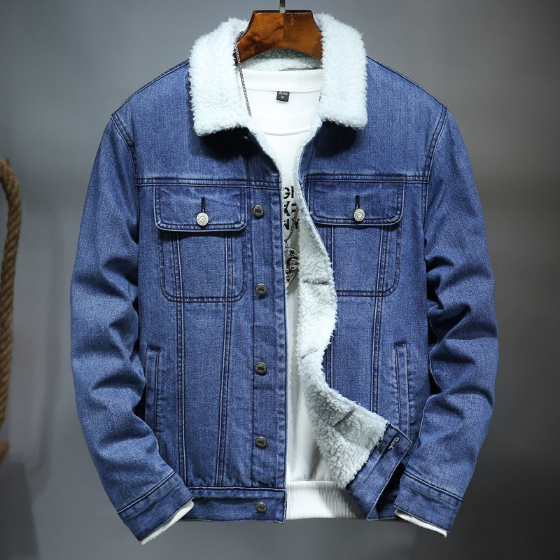 Επώνυμα τζιν μπουφάν ανδρικό χειμωνιάτικο αντιανεμικό ζεστό ανδρικό μπουφάν Πανωφόρι τζιν Ανδρικό ανδρικό ρούχο με πολλές τσέπες καουμπόη συν μέγεθος M-4XL
