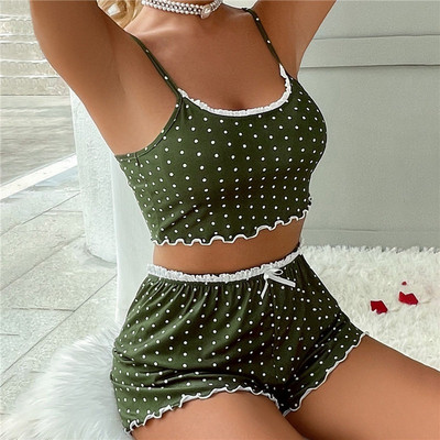 Γυναικεία σέξι 2 τεμάχια σετ πιτζάμες με βαθύ V λαιμό Σορτς πιτζάμες με δαντέλα Κοστούμι πιτζάμα Γυναικεία σέξι κοστούμι πιτζάμα