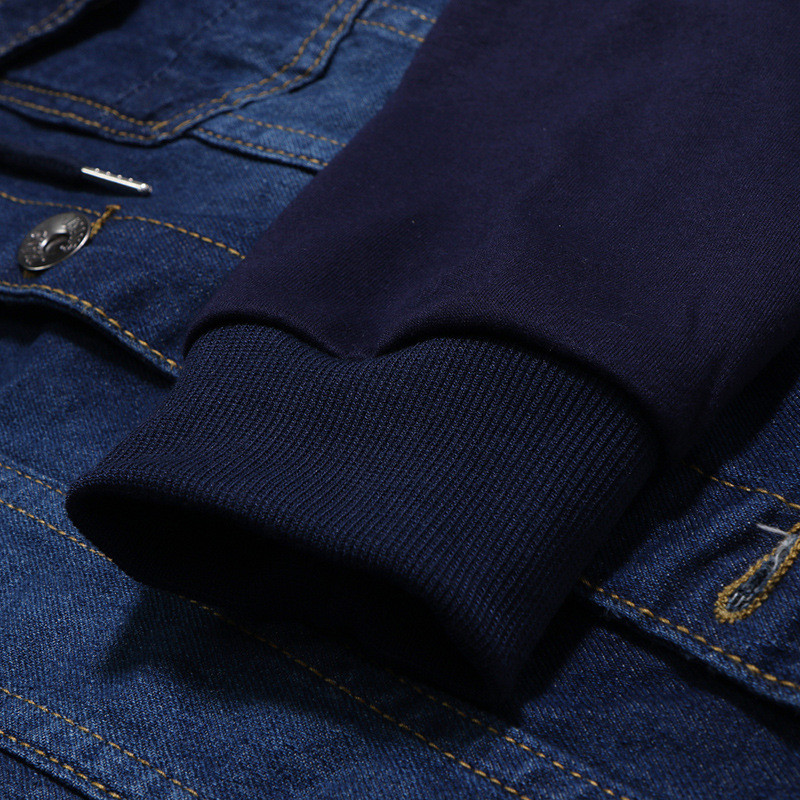 Μόδα 2021 Μακρυμάνικο Ανδρικό με κουκούλα Ανοιξιάτικο φθινοπωρινό μπουφάν καθημερινά ρούχα Τζιν Τζιν Κομψό, λεπτή εφαρμογή, γυριστό γιακά με κουκούλα