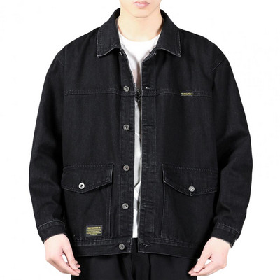 Κομψό Ανδρικό Παλτό Casual Ανοιξιάτικο Μπουφάν με Κουμπί Τζιν Ανδρικό Φθινοπωρινό Μπουφάν Θερμικό