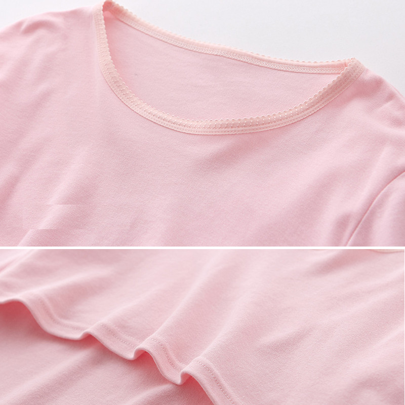 Нов пролетен есенен комплект пижами за бременни Дрехи за кърмене Нощно облекло за кърмене 100% памук Лесно повдигане за хранене на бебето