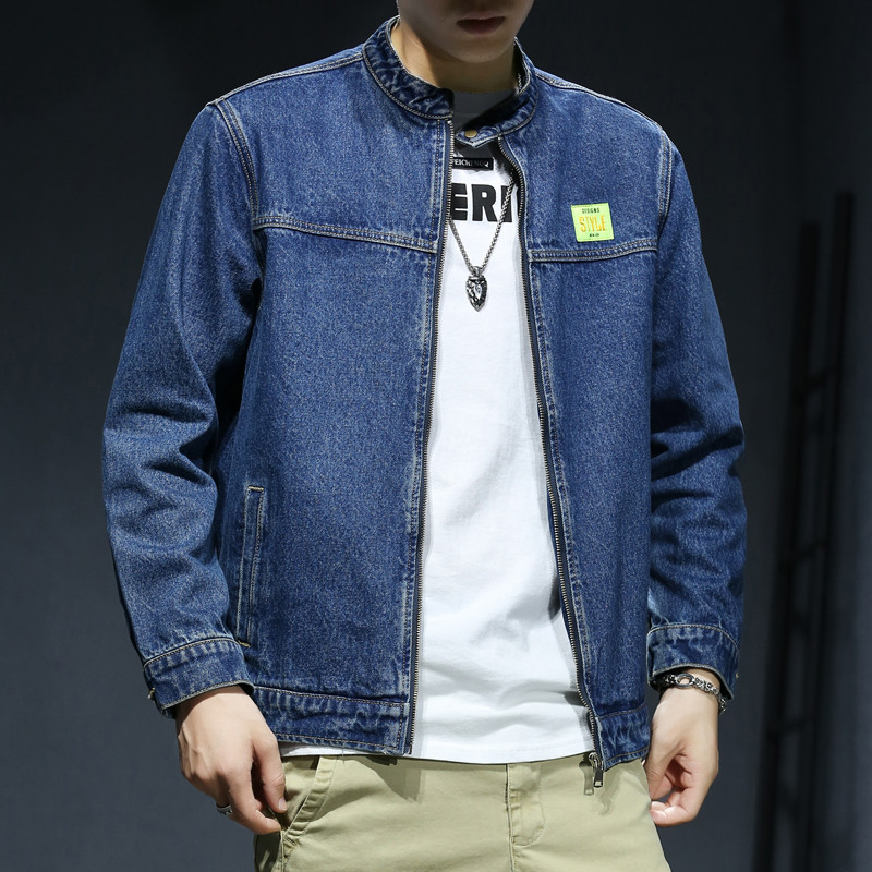 Ανδρικά ρούχα τζιν μπουφάν Ανοιξιάτικη Νέα Ετικέτα Προσωπικότητας Μόδα Φαρδιά Casual Ανδρικό Jean Coat Streetwear 6XL 7XL 140KG