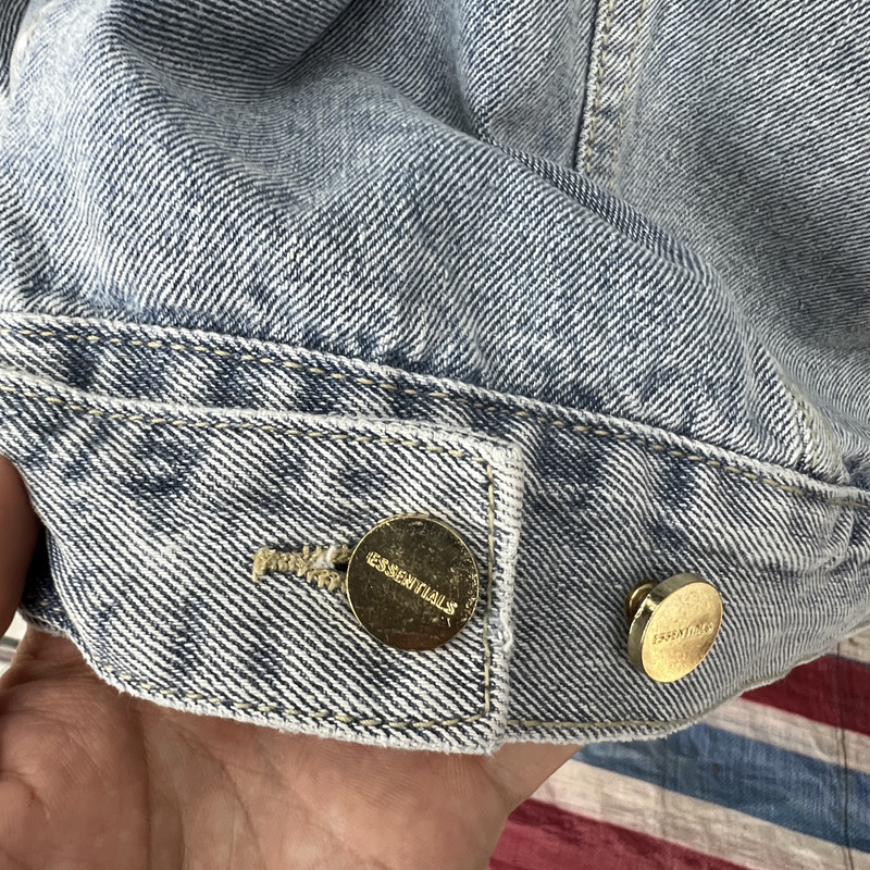 Essentials Teksajakid Klassikaline mood High Street Hip Hop Meeste Naiste Kvaliteetne Raske naela pestud ESSENTIALS Denimmantlid