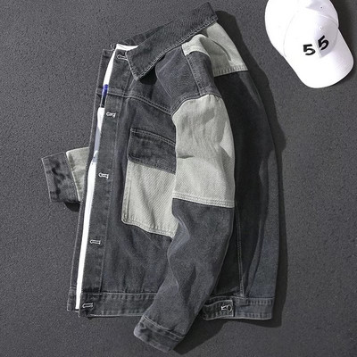 Pánska ležérna nadrozmerná džínsová bunda z roku 2023, kórejský streetwear, pánske džínsové bundy, kabáty, ležérna vetrovka, overaly, kabát, vrchné oblečenie, veľkosť S-4XL