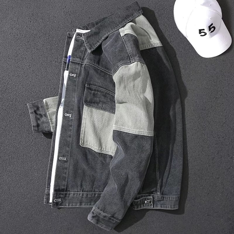 Pánska ležérna nadrozmerná džínsová bunda z roku 2023, kórejský streetwear, pánske džínsové bundy, kabáty, ležérna vetrovka, overaly, kabát, vrchné oblečenie, veľkosť S-4XL