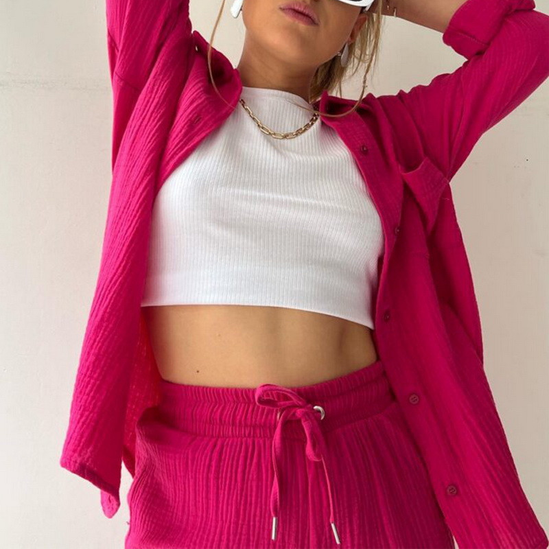 2023. aasta vabaaja magamisriiete puuvillane pidžaamakomplekt naistele lahtikäiva kraega magamiskostüümid, lühikeste pükstega 2-osaline komplekt, kardigan koduriided