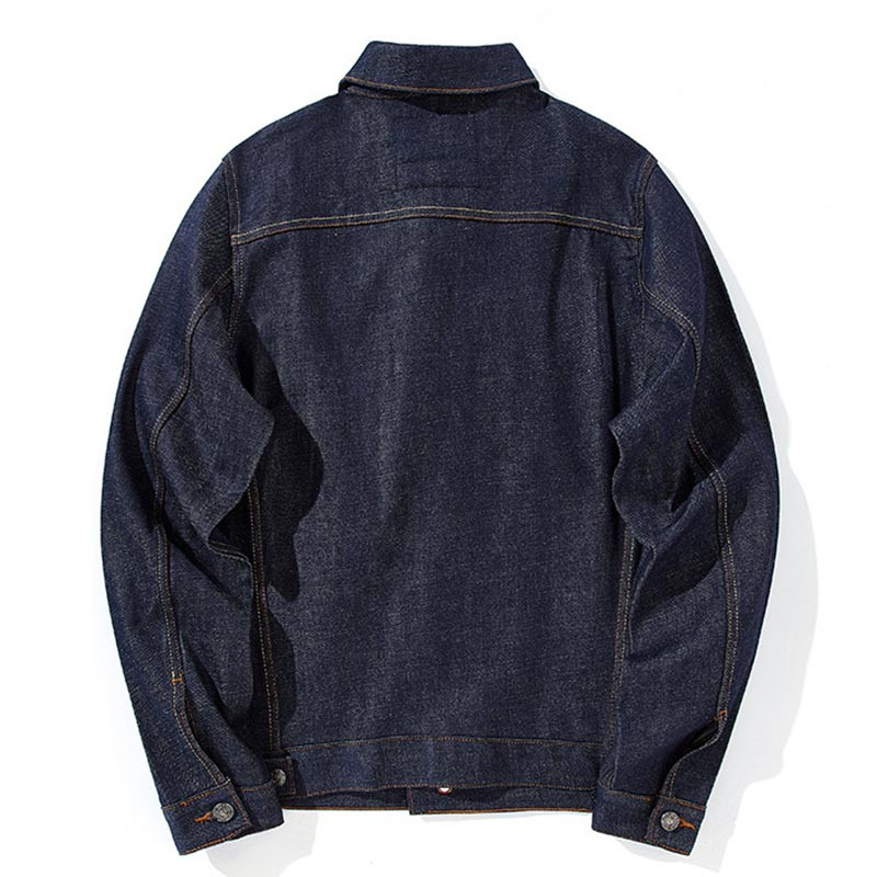 Mcikkny muške proljeće jesen klasične traper jakne vintage široke ležerne traperice kaputi za muške majice plave isprane