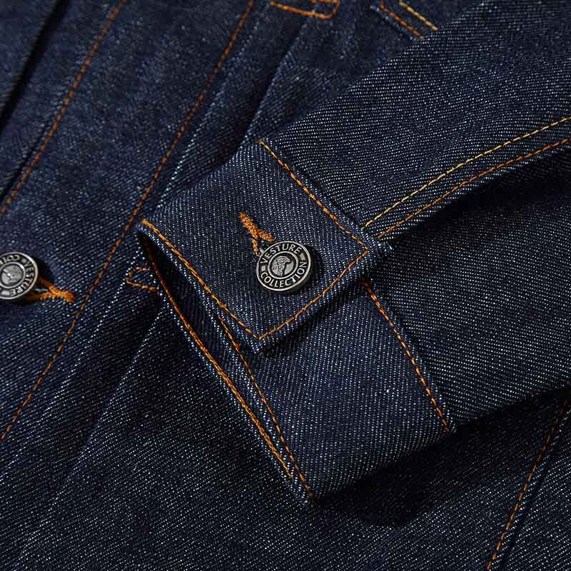 Mcikkny muške proljeće jesen klasične traper jakne vintage široke ležerne traperice kaputi za muške majice plave isprane