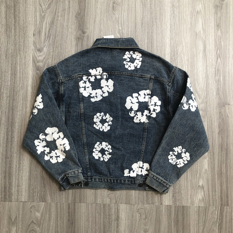 Frog Drift Fashion Μάρκα Kanye West Streetwear Καλύτερης ποιότητας Καπόκ εμπριμέ vintage ρούχα Πέτο τζιν μπουφάν για άνδρες