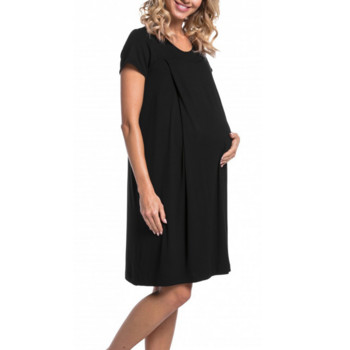 Рокля за бременни за болнична нощница Нощно облекло за бременни жени Ежедневна рокля за кърмене с къс ръкав