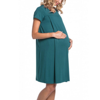 Рокля за бременни за болнична нощница Нощно облекло за бременни жени Ежедневна рокля за кърмене с къс ръкав