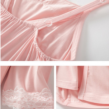 2 бр./компл. памучна дантелена пижама за бременни бременни жени камизола нощница за кърмене Рокля за кърмачки + халат за раждане Ново