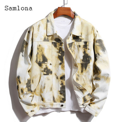 2023. aasta uus kevad Meeste moodne lips, kuivtrükiga teksajakid, meeste moto- ja mootorratturi teksajakk Seksikas taskudisain Teksad Ülerõivad