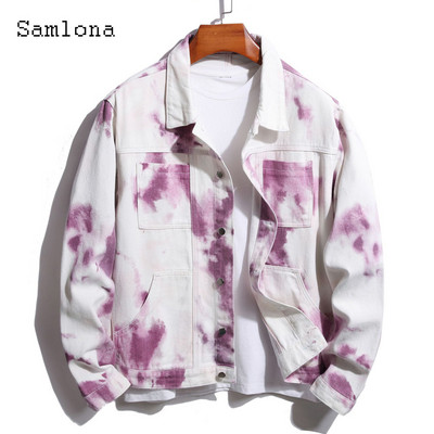 2023. aasta uus kevad Meeste moodne lips, kuivtrükiga teksajakid, meeste moto- ja mootorratturi teksajakk Seksikas taskudisain Teksad Ülerõivad