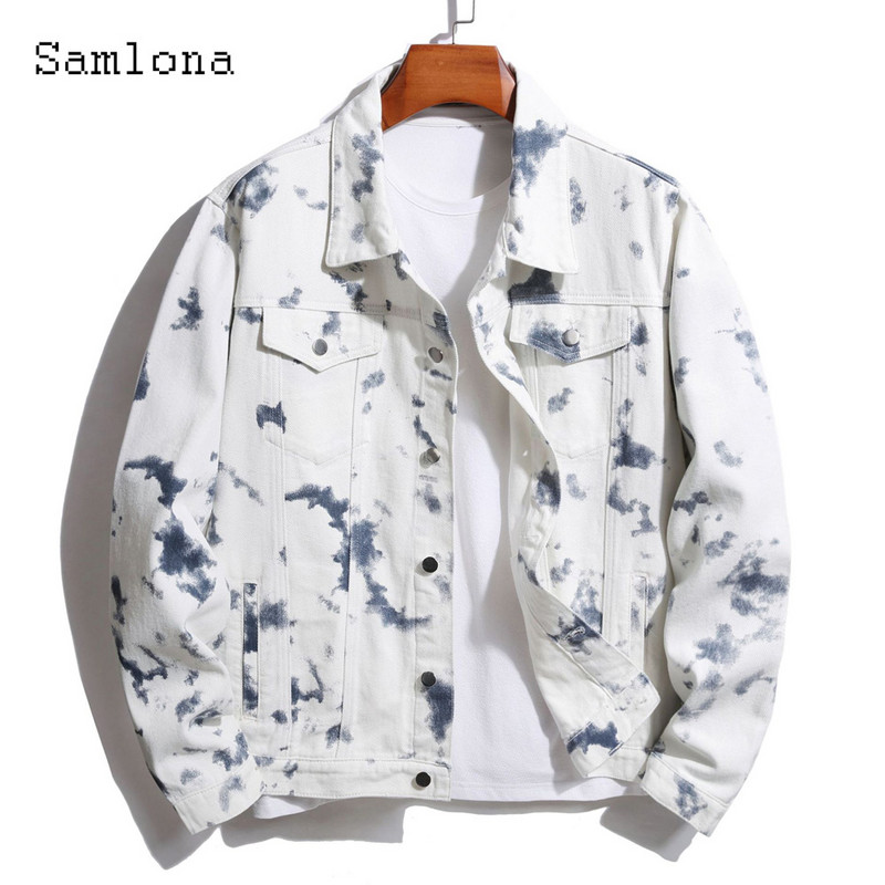 2023. aasta uus kevad Meeste moodne lips, kuivtrükiga teksajakid, meeste moto- ja mootorratturi teksajakk Seksikas taskudisain Teksad Ülerõivad