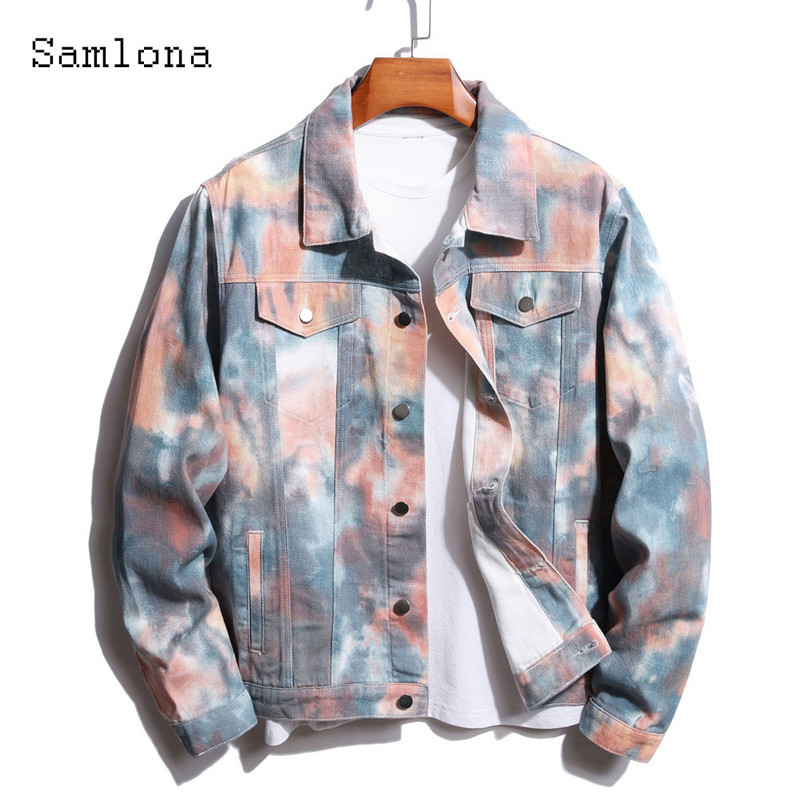 2023. aasta uus kevad Meeste moodne lips, kuivtrükiga teksajakid, meeste moto- ja mootorratturi teksajakk Seksikas taskudisain Teksad Ülerõivad