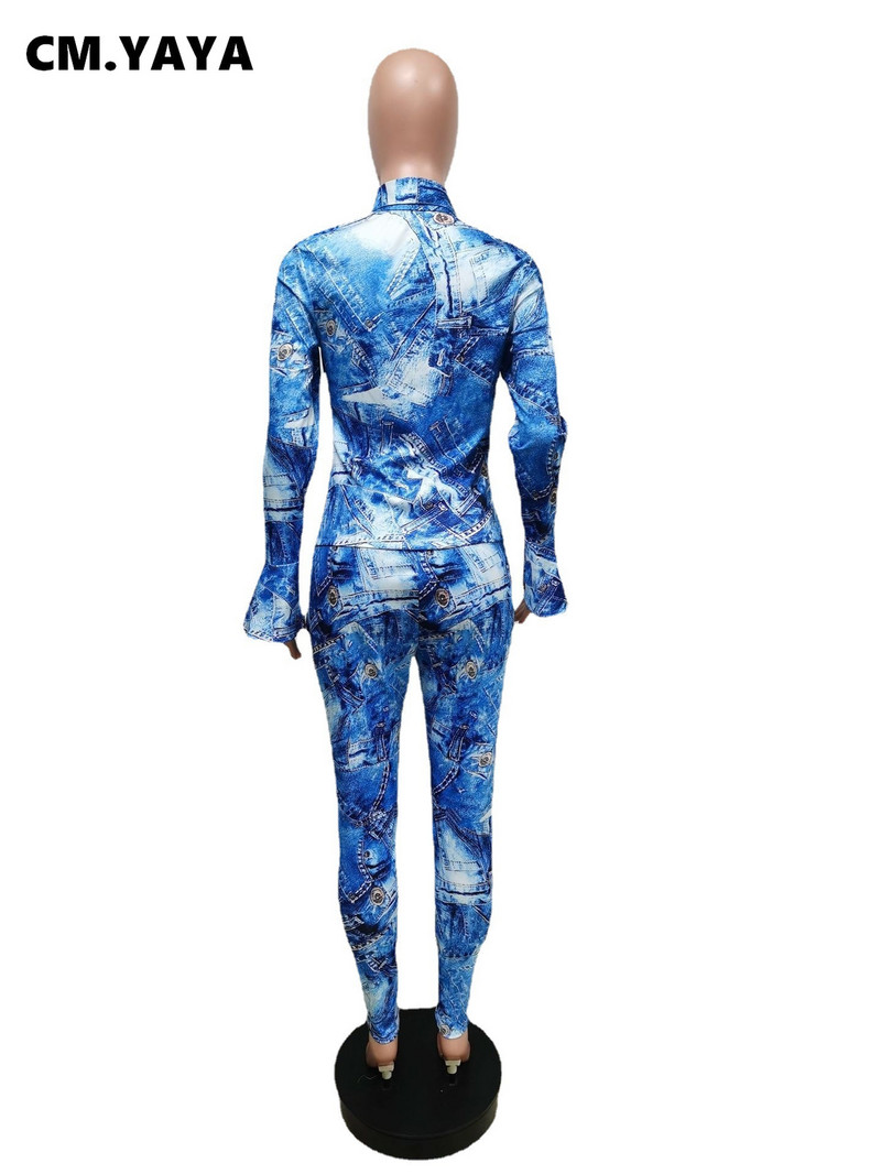 CM.YAYA naiste komplekt, täisvarrukas, pluss suurus Ühekordsed pliiatspüksid, kaks 2-osalist komplekti, suvine kontorirõivad