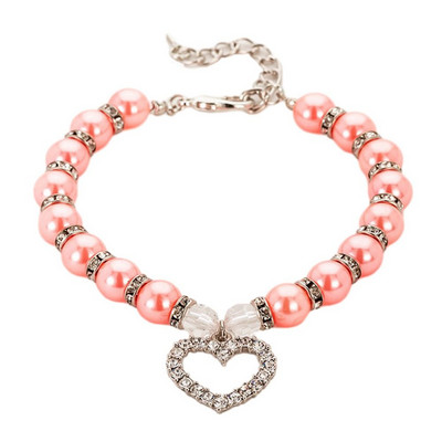 Imitatsioonpärli armas koera kaelakee lemmiklooma kaelarihm Aksessuaarid ehted kaelakett väikestele koertele suured koera kassid 5 värvi