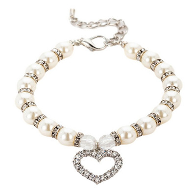 Imitatsioonpärli armas koera kaelakee lemmiklooma kaelarihm Aksessuaarid ehted kaelakett väikestele koertele suured koera kassid 5 värvi