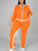 Dámske oblečenie s dlhým rukávom, veľkosť 5XL, plus veľkosť, jednofarebné, charakteristické, ležérne, športové, dámsky oblek, nadrozmerné