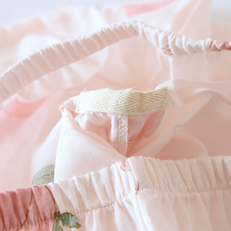 Kevad-suvi uues stiilis Jaapani naiste pidžaama pikkade varrukatega pükskostüüm 100% puuvillane marli koduteeninduse kaheosaline ülikond