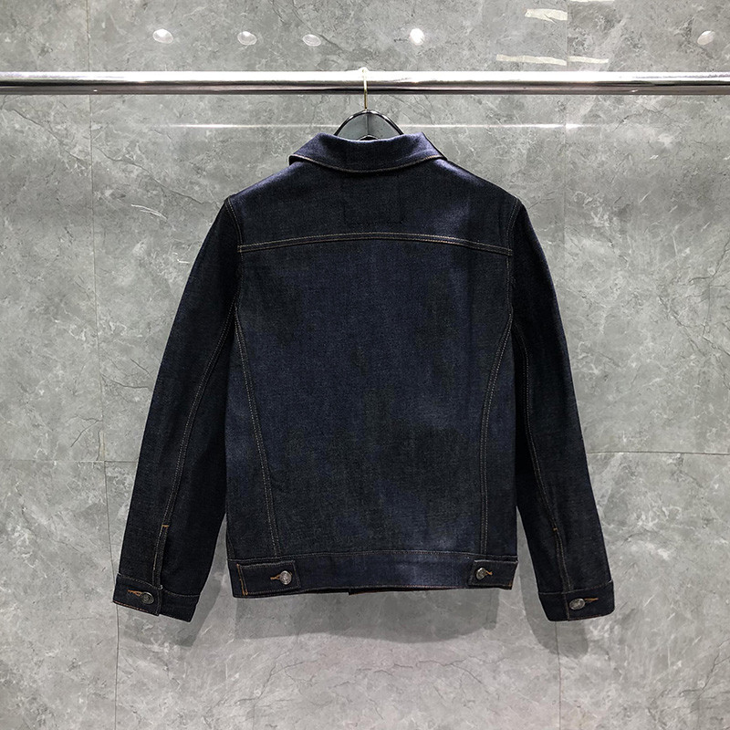 Ανδρικό τζιν μπουφάν Ακατέργαστα άπλυτα τζιν Βαμβακερά ρετρό ρούχα εργασίας κορυφαίας ποιότητας πολυτελές παλτό με πέτο
