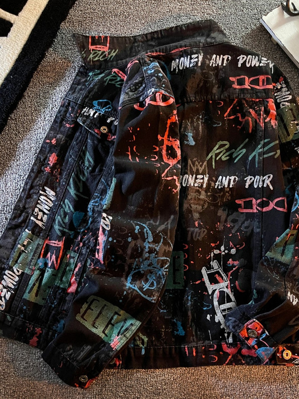 Mafokuwz Leter Graffiti Džinsu jaka Vīriešu modes Pavasara Punk Wear Korejas Kpop Trend Slim Top Unisex Skaists Ikdienas Džinsu Mētelis