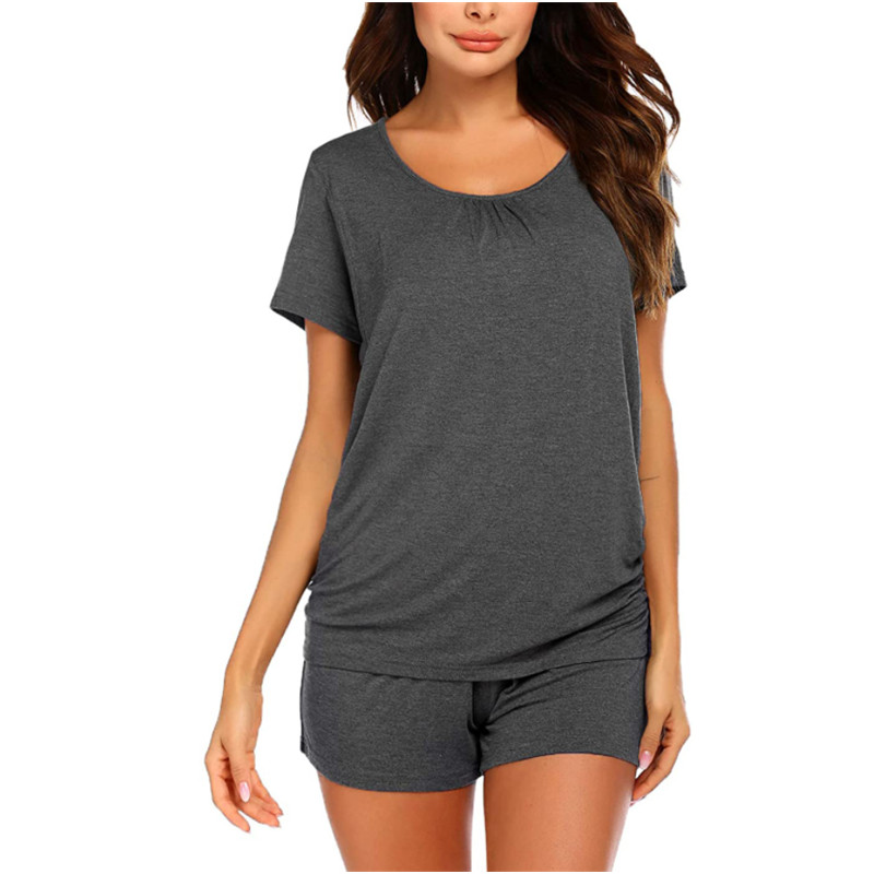 Nėščiųjų slaugos pižamos ligoninei komplektas trumpomis rankovėmis Nėštumo žindymo pižamos Hamile Pijama Naktiniai drabužiai nėščiosioms D0011