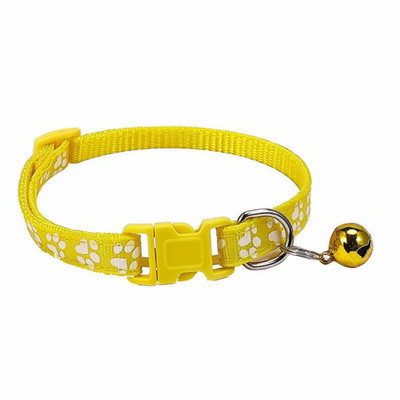 Μόδας γιακάς για σκύλους κατοικίδιων ζώων Πολύχρωμο μοτίβο ίχνος ποδιού Χαριτωμένο κουδούνι ρυθμιζόμενο περιλαίμιο για γάτες σκυλιών Αξεσουάρ για κατοικίδια κουτάβια DIY