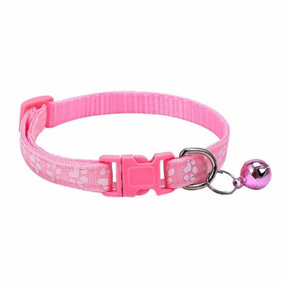 Μόδας γιακάς για σκύλους κατοικίδιων ζώων Πολύχρωμο μοτίβο ίχνος ποδιού Χαριτωμένο κουδούνι ρυθμιζόμενο περιλαίμιο για γάτες σκυλιών Αξεσουάρ για κατοικίδια κουτάβια DIY