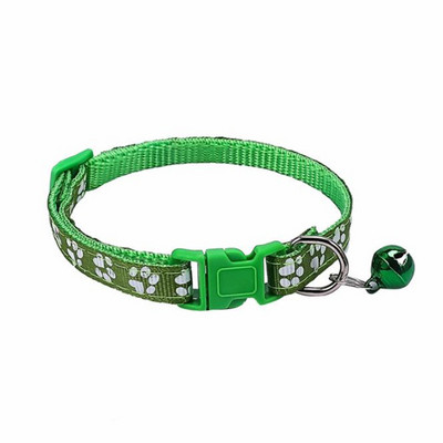 Μόδας γιακάς για σκύλους κατοικίδιων ζώων Πολύχρωμο μοτίβο ίχνος ποδιού Χαριτωμένο κουδούνι ρυθμιζόμενο περιλαίμιο για γάτες σκυλιών Αξεσουάρ για κατοικίδια κουτάβια DIY