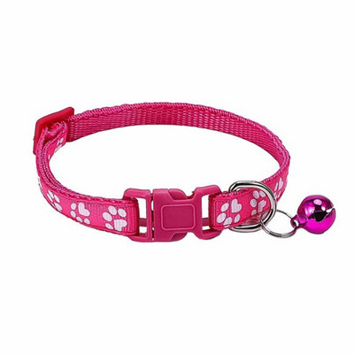 Μόδας γιακάς για σκύλους κατοικίδιων ζώων Πολύχρωμο μοτίβο ίχνος ποδιού Χαριτωμένο κουδούνι ρυθμιζόμενο περιλαίμιο για γάτες σκυλιών Αξεσουάρ για κατοικίδια κουτάβια DIY