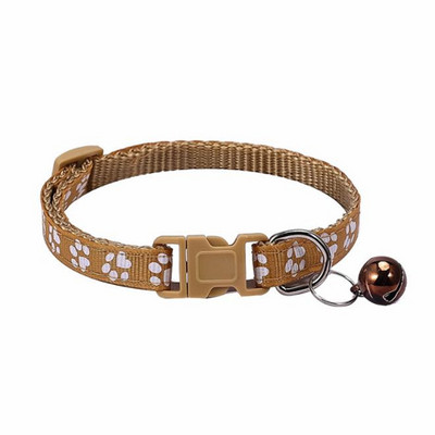 Μόδας γιακάς για σκύλους κατοικίδιων ζώων Πολύχρωμο μοτίβο ίχνος ποδιού Χαριτωμένο κουδούνι ρυθμιζόμενο περιλαίμιο για γάτες σκυλιών Αξεσουάρ για κατοικίδια κουτάβια DIY