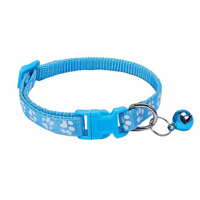 Μόδας γιακάς για σκύλους κατοικίδιων ζώων Πολύχρωμο μοτίβο ίχνος ποδιού Χαριτωμένο κουδούνι ρυθμιζόμενο περιλαίμιο για γάτες σκυλιών Αξεσουάρ για κατοικίδια κουτάβια DIY