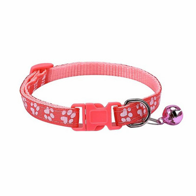 Μόδας γιακάς για σκύλους κατοικίδιων ζώων Πολύχρωμο μοτίβο ίχνος ποδιού Χαριτωμένο κουδούνι ρυθμιζόμενο περιλαίμιο για γάτες σκυλιών Αξεσουάρ για κατοικίδια κουτάβια DIY