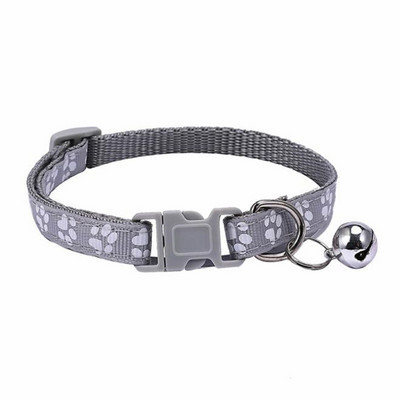 Μόδας γιακάς για σκύλους κατοικίδιων ζώων Πολύχρωμο μοτίβο ίχνος ποδιού Χαριτωμένο κουδούνι ρυθμιζόμενο περιλαίμιο για γάτες σκυλιών Αξεσουάρ για κατοικίδια κουτάβια DIY